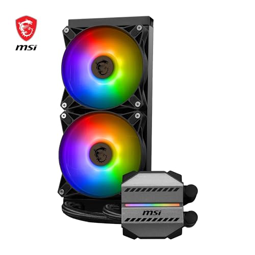 MSI MAG CORELIQUID M240 AIO CPU Liquid Cooler, 240mm Radiator, 2 x 120mm Fans, Split-Flow Water Cooling, LGA 1700 and AM5 Compatibility - Image 3