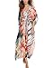 Produktbild Bsubseach Frauen gedruckt Fledermaus Flügelärmel Kaftan Strand Rock Chiffon lose V-Ausschnitt Bademode Abdeckung Beachwear