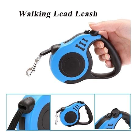 WICHARSH 5m Dog Leash for Small Medium Dogs Retractable Dog Leash Automatic Flexible Dog Puppy Cat Traction Rope Belt Upto 15 kg Pet
