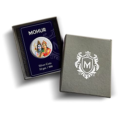 MOHUR Shiv Parvati 10 Gm Silver Coin Coloured (999) Pure Silver - Image 4
