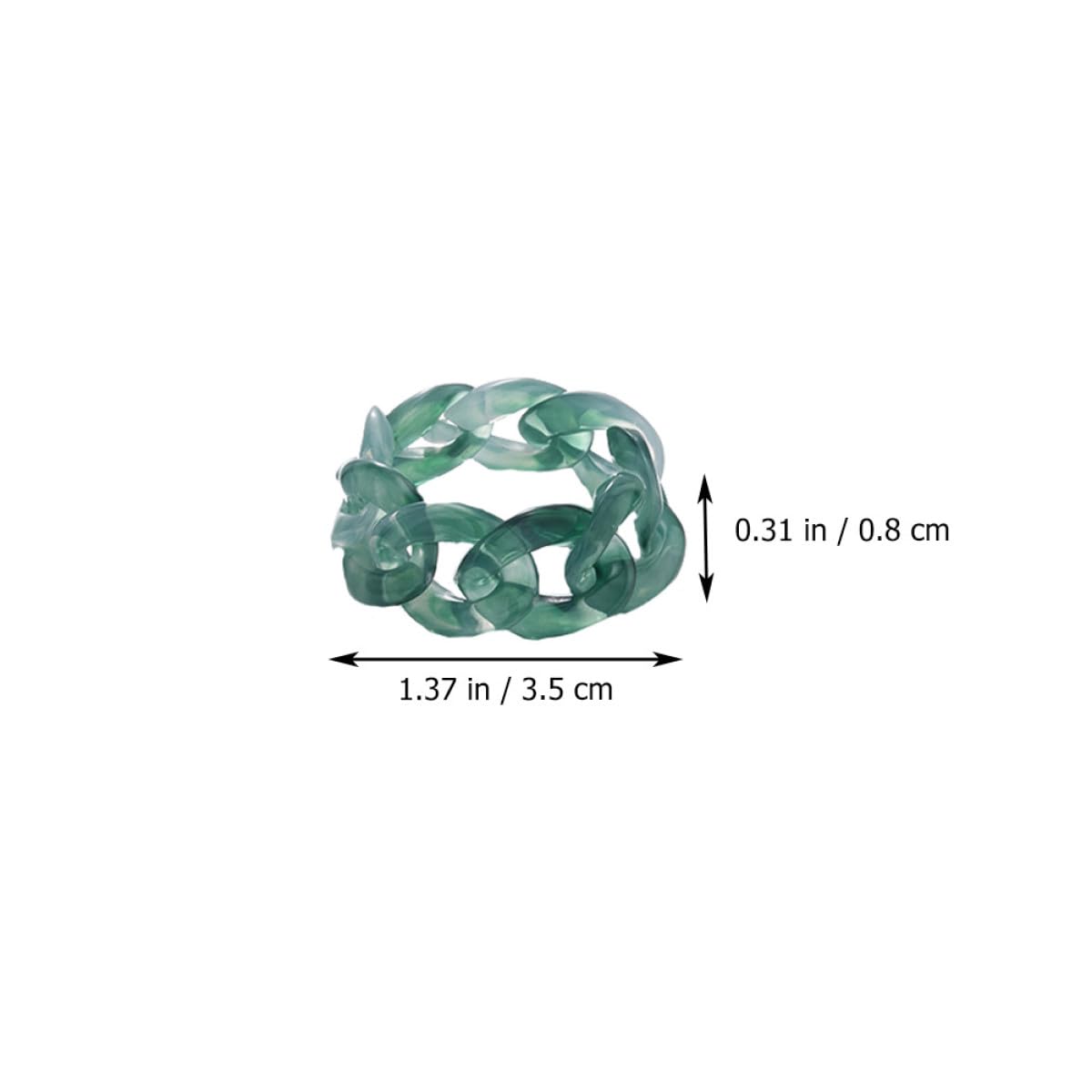 Cabilock Bague Chaine en Résine Créative Forme Chaîne, Pack de 6 Pièces, Bague de Main Unique pour Décoration Quotidienne et Accessoires Bijoux Artisanaux Couleur Aléatoire