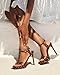 NEWBELLA Women's Sandals Sexy Strappy Stiletto High Heel Sandals 4.5