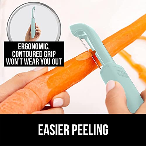 Gorilla Grip Cutting Board Set Of 3 And Vegetable Peeler, Both In Mint Color, Cutting Boards Are Dishwasher Safe, Peeler Has Swivel Blade, 2 Item Bundle #TOP7