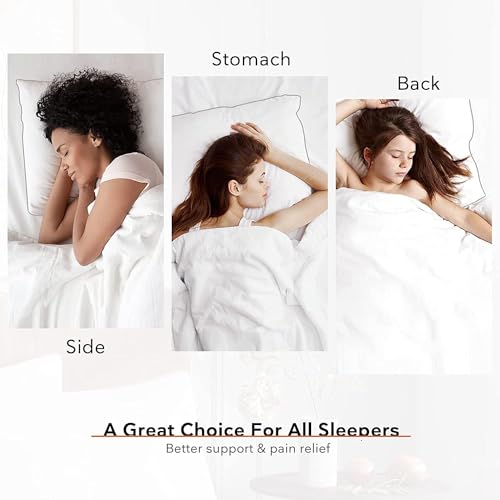 Image of Pillow Hollow Fiber Filled Extra Super Soft and Fluffy White Pillows | Fiber Sleeping Pillow | Ideal for Side, Back & Stomach Sleepers | Pack of 1 (24 x 16 Inches)
