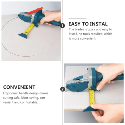Coupe-plaques de plâtre multifonction à guide de mesure pour découpe précise - 4