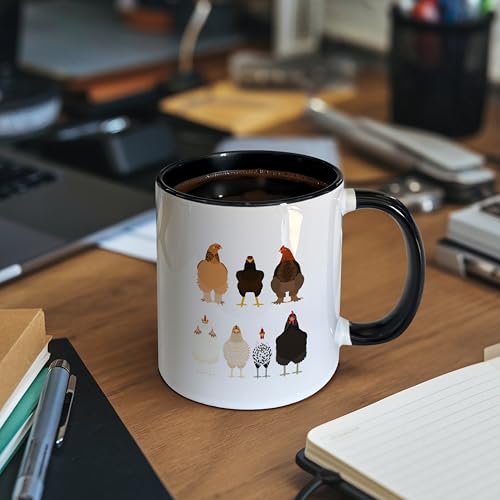 Funny Chicken Coffee Mug cerámica 11 oz miniatura 5