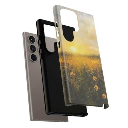 Coque rigide mate Samsung S24 Ultra coucher de soleil jaune - 4