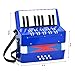 LIEKE Kids Accordion 17 Piano Keys 8 Bass Button Mini Accordian Toy Musical Instrument Gift (Blue)