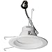 Morris 72601 14.5W 5000K LED Recessed Lighting Retrofit Kit, Smooth Bezel, 1200 lm, 120V, 5"- 6", White