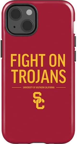 Skinit Impact Phone Case Compatible with iPhone 13 - Officially Licensed Fight On Trojans Red Design