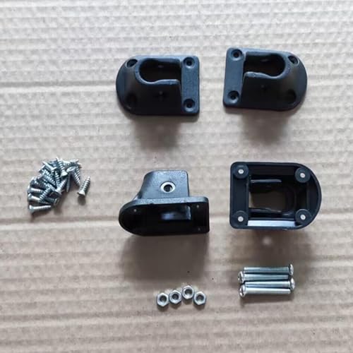 Leefasy 4Pcs Foldable Laptop Table Leg Connector Folding Lap Desk Leg Brackets Support Replacement Folding Table Leg Brackets, with Screws - Thumbnail 2