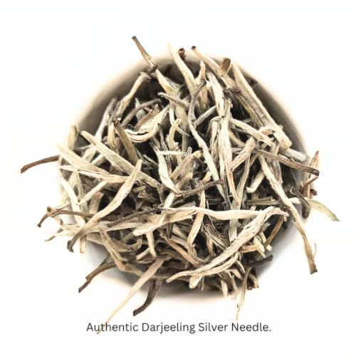 Image of Riverbeki White Tea - Darjeeling Silver Needle 50 gm, Low Caffeine & Rich Antioxidants, Single Origin, High Elevation Premium White Tea (Loose)