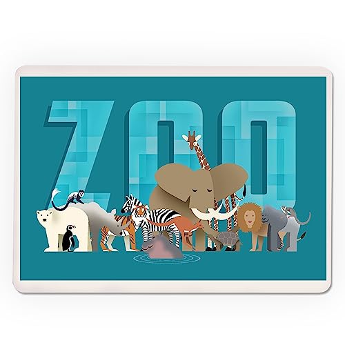 Lantern Press Animales del Zoo, 52 Naipes Póker miniatura 3