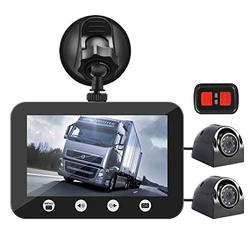 Vsysto Dual Camera Front Recording Dash Cam Rear Backup Rearview reversing Camera