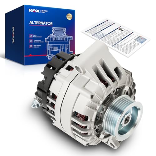 Image of KAX New Alternator 11047N Fit for Chevy Colorado 2004-2006 Canyon 2004-2006 i-280 i-350 2006, High Output Alternator Replacement 12V 100Amp CW 6-Pulley Groove