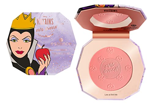 essence Disney Villains Evil Queen maxi blush, Nr. 01 Love at first bite, mehrfarbig, 2 Pink-Töne, hochpigmentiert, matt (9g)