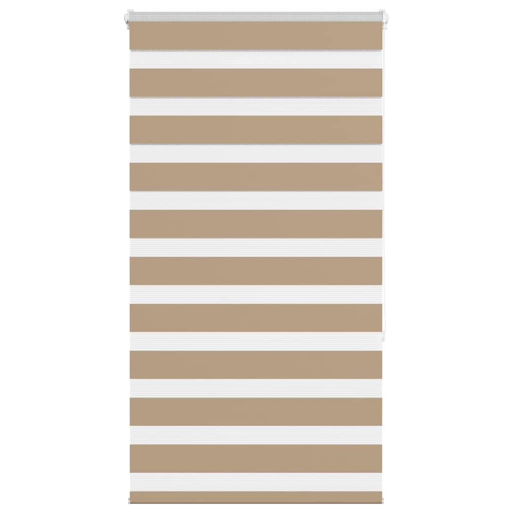 Doppelrollo Zebra Sandbraun 70x150 cm, Stoffbreite 65,9 cm, Polyester, Kettenzug, sichtschutz Sonnenschutz verdunkelung Blickdicht für Wohnzimmer Schlafzimmer Büro