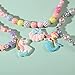 PinkSheep Kids Classic Jewelry, 3 Sets of Beaded Necklaces and Bracelets for Girls, Favors Bags for Girls Jewelry (Mermaid)