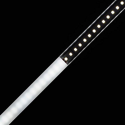 Aluminum Channel System with Cover, End Caps, and Mounting Clips, for LED Strip Installations, U-Shape, Pack of 5X 1m Segments, 1902-U