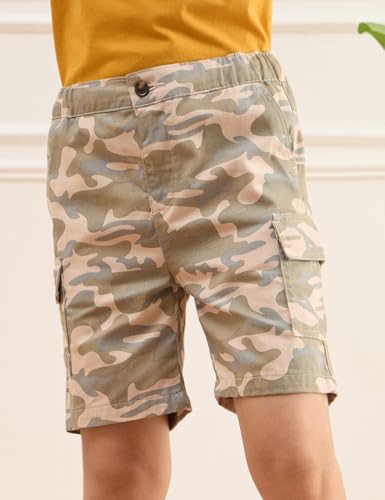 Image of Amazon Brand - Symbol Boy's Cotton Chino /Cargo Shorts | Elasticated Waistband | Age 6-14 Years