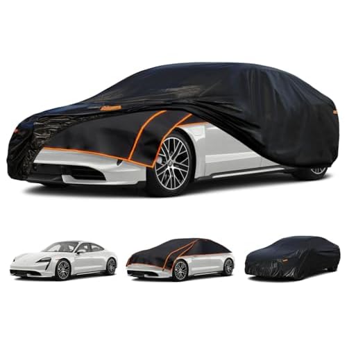 Kayme Padded Hail Protector Car Cover Custom Fit for Porsche Taycan, Anti Hail Blanket with Multilayer Thickened Design, Hail Proof & All Weather Outd