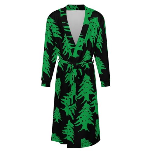 Arms of Lebanon Soft Robe Long Sleeve Bathrobes V Neck Sleepwear Spa Robes with Belt Men Woman4