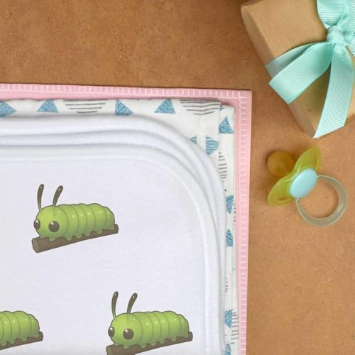Azeeda 'Cute Caterpillar on Branch' Baby Burp/Wash Cloth (BC00032948)3