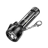 llavero de linterna LED, llavero de linterna 2,000 lúmenes | Linterna recargable de camping antorcha, luz llavero ultra brillante, linterna de bolsillo recargable
