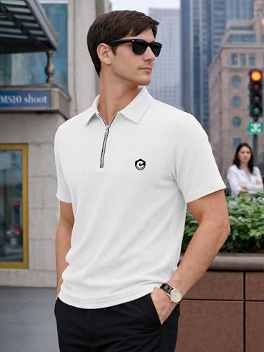 Image of Noble Monk Men's Regular Fit Polo T Shirt |Half Sleeves |Collar Tshirts | Casual T-Shirt