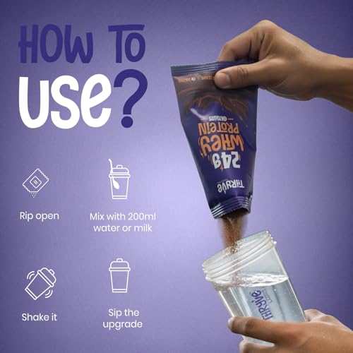 Image of Whey Protein | Chocolate Flavour | 24g Protein | Gluten Free | 0% Added Sugar | Single Serving Sachets | Pack of 5