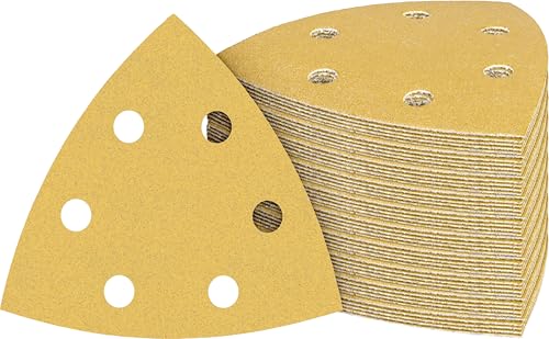 Bosch 50x EXPERT C470 Schleifpapier-Set (für Farbe auf Holz, Ø 93x93 mm, Körnung 10 x 60, 10 x 80, 10 x 120, 10 x 180, 10 x 240, Professional Zubehör Deltaschleifer)