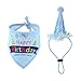 Sombrero de Cumpleaños Para Perros,Triángulo de Pañuelo de Cumpleaños para Perros,Set de...