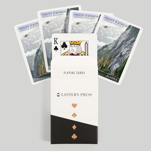 Baraja de cartas Poker Lantern Press Misty Fjords Alaska miniatura 6