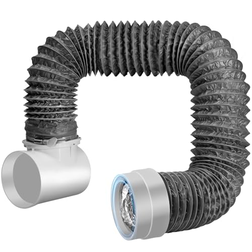Dryer Vent Hose for Tight Space, 90 Degree Dryer Vent Elbow Connector Kit with 6-Layer Flexible...