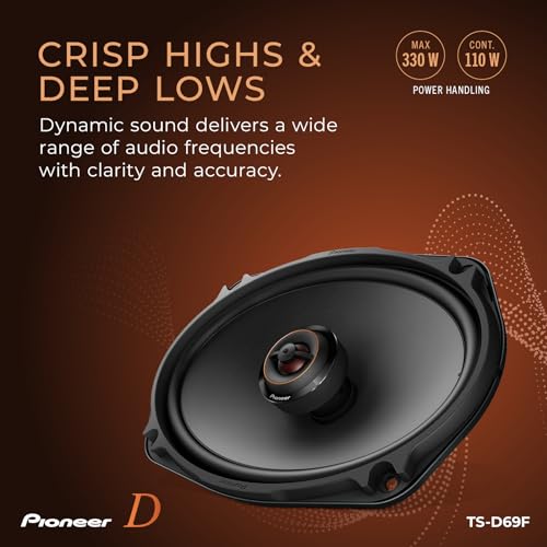 Image of Pioneer D-Series TS-D69F 6 inch x 9 inch 2-Way Speakers (Pair) - 330W Max, Balanced Sound + Smooth Treble, Ideal Factory Upgrade, Add an Amplifier for Even Better Performance