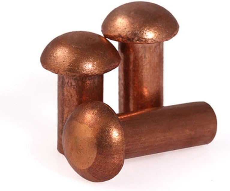 Generic M2.5 Half Round head Rivet solid Copper Rivets 3 16mm Length|Rivets| - - (Stem Length: M2.5 x12mm(20pcs))