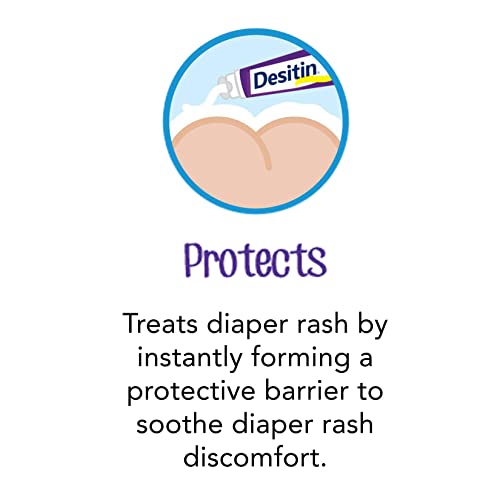 Desitin Maximum Strength Baby Diaper Rash Cream With 40% Zinc Oxide For Treatment, Relief & Prevention, Hypoallergenic, Phthalate- & Paraben-Free Paste, 4 Oz #TOP5