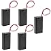 5 Pcs Battery Box Holder w Cap On/Off Switch for 2x1.5V AA Batteries