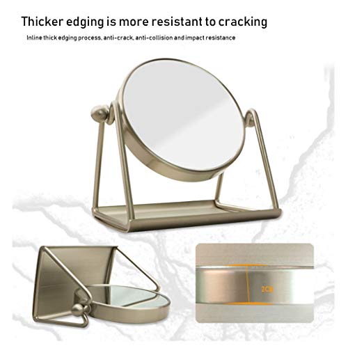 Miroir de maquillage double face compact et pliant pour voyage