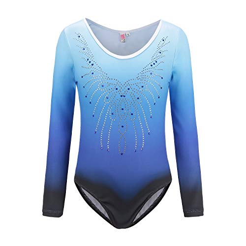 DoGeek Maillot Gimnasia Ritmica Niña Leotardos Gimnasia 5-15 Años para Niña (Sin Mangas/Manga Larga)