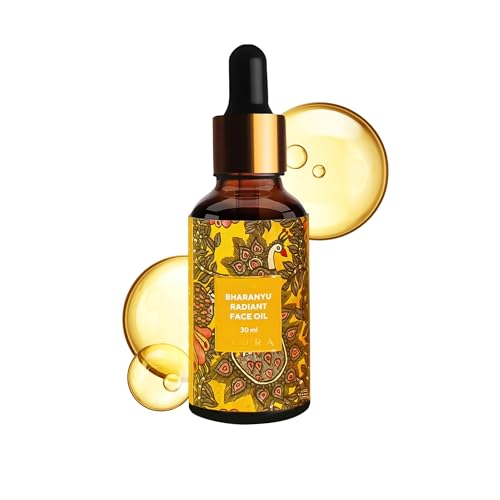 iYURA Bharanyu Radiant Face Oil 100% natürlich und vegan | Hellt auf spendet Feuchtigkeit und gleicht den Teint sonnengeschädigter Haut aus | Mit Kurkuma und Amla | 30 ml