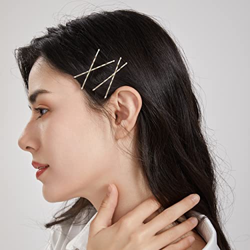 Dofash 5Cm/2In Straight Bobby Pins Blonde Hair Small Hair Pins Flat Hair Pins Decorative Hair Accessories For Women Girls 60 Count/Card #TOP7