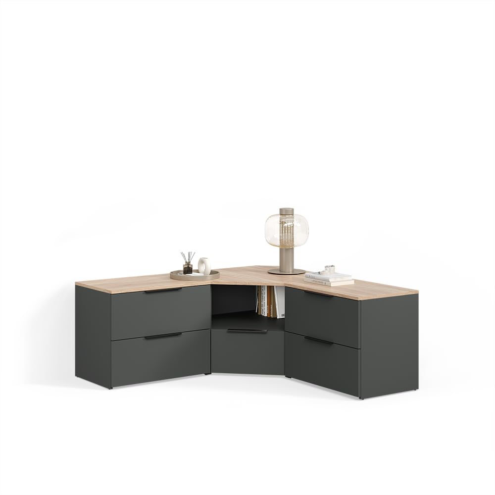 Livinity Meuble-paroi Piave Anthracite