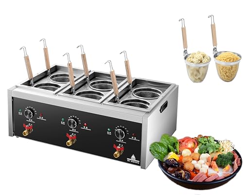 Koalalko 3-Tank Pasta Cooker 6 Baskets