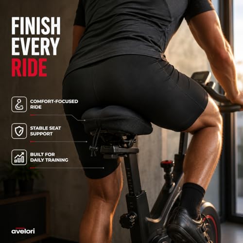 Funda de Asiento para Bicicleta Acolchada con Gel y Espuma, Compatible con Bicicletas Peloton, NordicTrack, Spin y Estacionarias, Ajuste Antideslizante con Cordón, Cubierta Impermeable Incluida miniatura 3