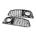 JIAOJIAO HAN-store 1 para samochodowa przednia siatka do grilla lewa prawa kratka o strukturze plastra miodu światło przeciwmgielne osłona lampy pasuje do Audi A4 B8 2008-2012 8KD807682 8KD807681