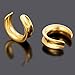 Casvort 2 PCS 25mm (1'') Hypoallergenic 316 Stainless Steel Gold Simple Saddle Plugs Ear Gauges Tunnels Piercing Expander Stretchers Fashion Body Jewelry