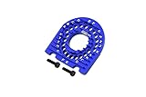 Aluminum 7075 Motor Mount Plate with Heat Sink Fins for Traxxas 1:10 Ford GT 4-TEC 2.0 83056-4/4-TEC 3.0 Corvette STINGARY 93054-4 Upgrade Parts - Blue