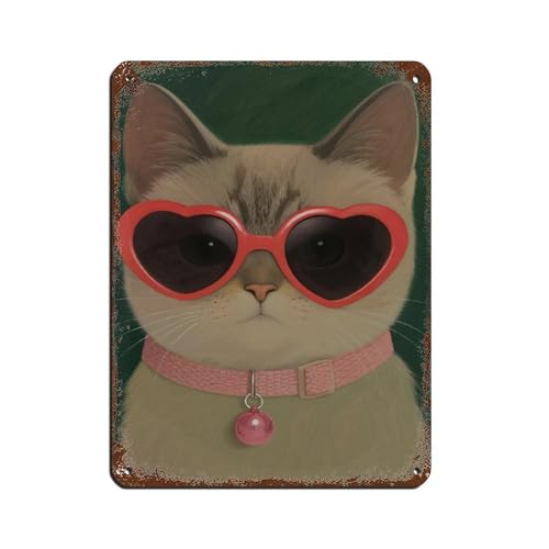 Cadre métal chat cool 30x40 cm : offrez un sourire à vos murs - 2