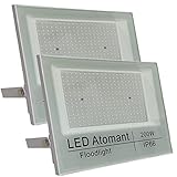  Pack 2x Foco Proyector LED 200W. Color Blanco Frio (6500K). 20000 lumenes. IP66 Impermeable.